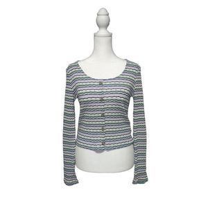 NEW With Tags, Hippie Rose Cropped Long-Sleeve Top, Medium